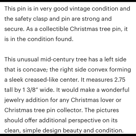 VINTAGE GOLDTONE GIOVANNI XMAS TREE PIN - Picture 13 of 16